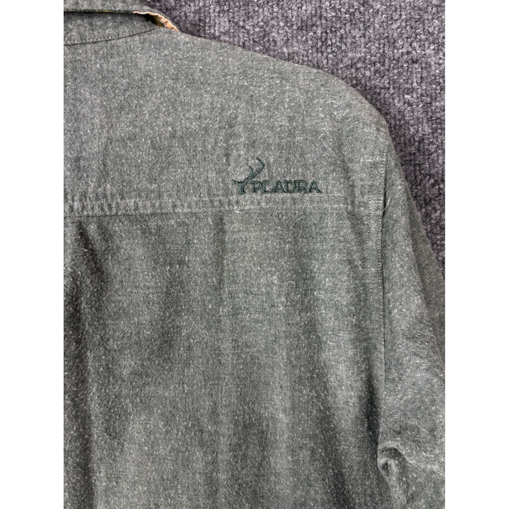 Pladra Flannel Shirt Mens Small Green Button Down Made in USA Landscape Lining - Picture 7 of 11